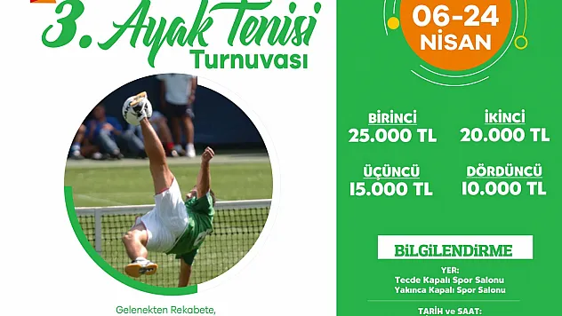 Yeşilyurt'ta 3. Ayak Tenisi Turnuvası Başvuruları Başladı!