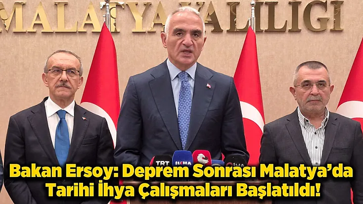 Bakan Ersoy: Kültürel Miras Yeniden Ayağa Kalkıyor