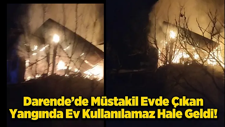 Darende'de Gece Yarısı Yangın Paniği! İtfaiye Zamanla Yarıştı!