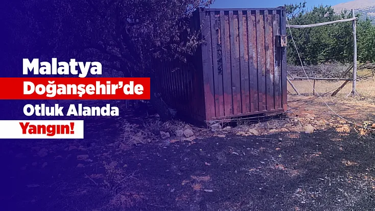 Doğanşehir’de Ot Yangını Paniği! Alevler Konteynerlere Sıçradı