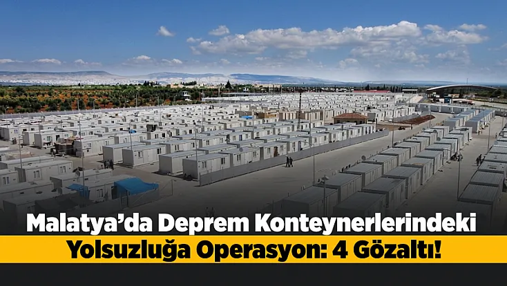 ERTV Gündeme Getirdi, Malatya’da Operasyon Yapıldı: 4 Gözaltı!