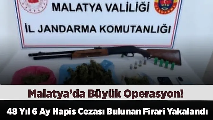 Hekimhan’da Jandarmanın Operasyonu Sonuç Verdi! Firari Hükümlü Yakalandı