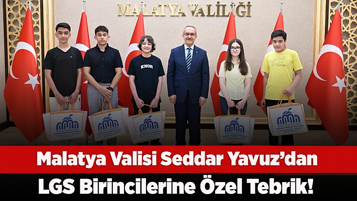 LGS'den Tam Puan Alan 5 Öğrenciye Valilikte Anlamlı Tören
