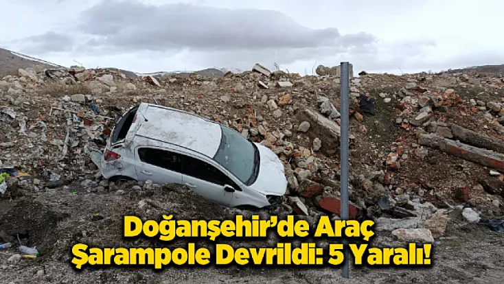 Malatya-Adıyaman Yolunda Otomobil Takla Attı, 5 Yaralı Var!