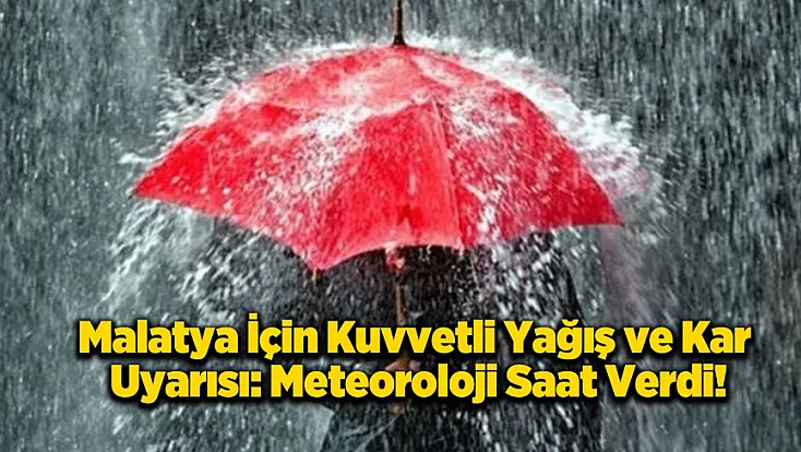 Malatya Alarmda! Yüksek Kesimlerde Tipi, Şehir Merkezinde Sel Tehlikesi