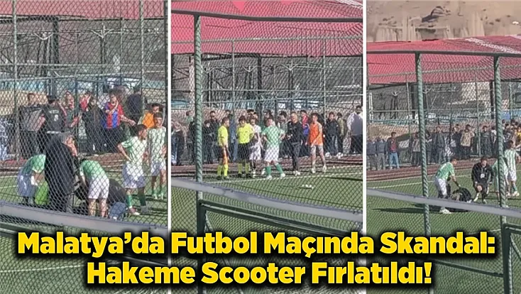 Malatya Amatör Lig’de Şok Olay: Yan Hakeme Scooter İsabet Etti, Maç Tatil Edildi