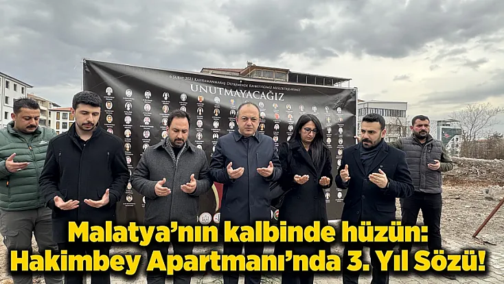 Malatya Barosu'ndan Yıkılan Hakimbey Apartmanı Önünde Anlamlı Mesaj