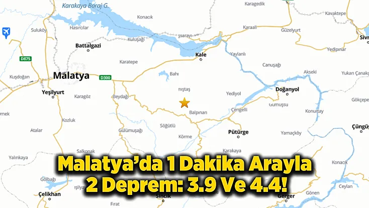Malatya Battalgazi’de Peş Peşe 2 Deprem!