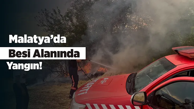 Malatya’da Alevler Besi Alanını Sardı! Yangın Söndürüldü