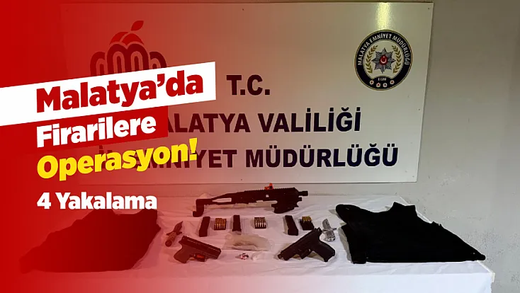 Malatya’da Aranan Şahıslara Operasyon! Ruhsatsız Silah ve Uyuşturucu Ele Geçirildi
