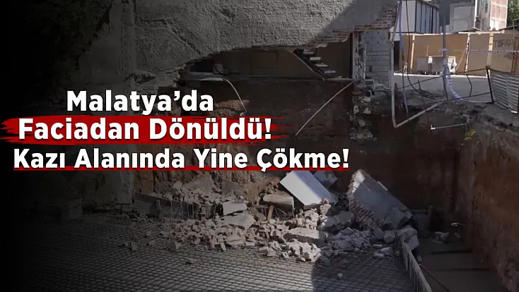 Malatya'da Binanın Duvarı Saniyeler İçinde Yerle Bir Oldu