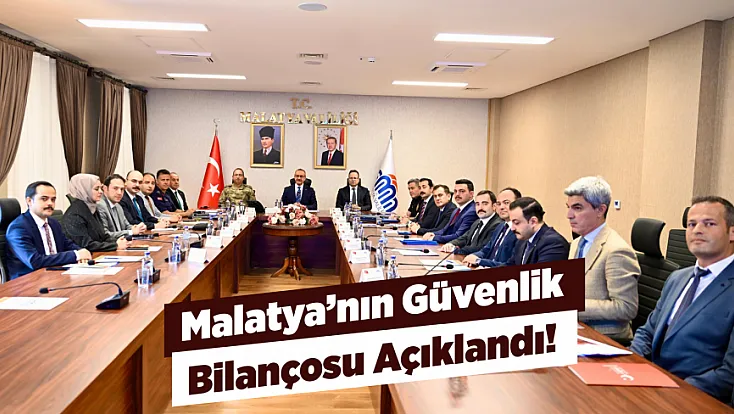 Malatya’da Bir Haftalık Asayiş Tablosu Ortaya Çıktı!
