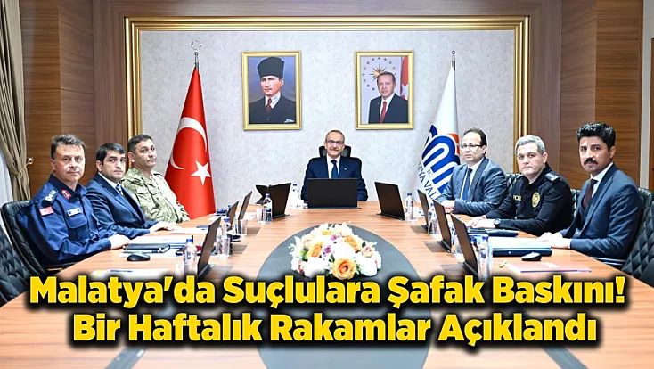Malatya’da Bir Haftalık Güvenlik Bilançosu! Suçlulara Geçit Verilmedi