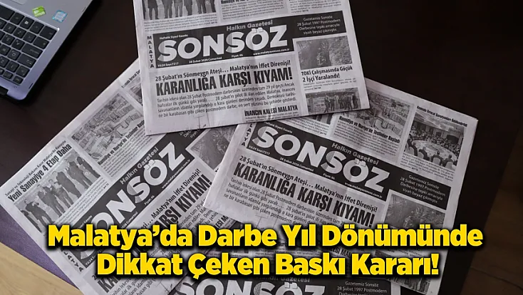 Malatya'da Darbenin Karanlığına Siyah-Beyaz Baskı!