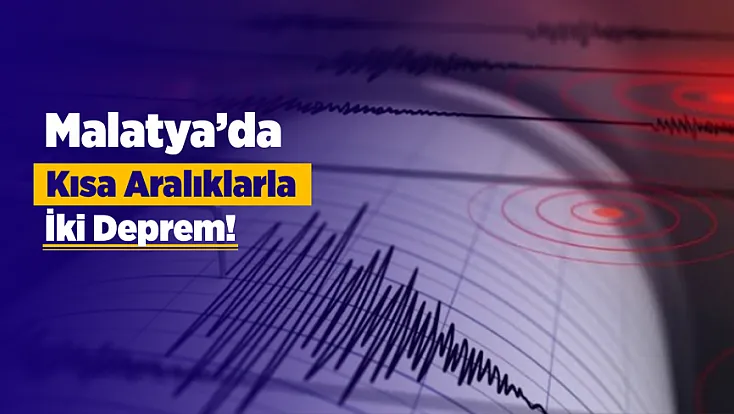 Malatya’da Deprem Tedirginliği! 3 Dakika Arayla İki Sarsıntı