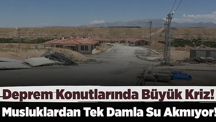 Malatya'da Depremzedelerin Su İsyanı! Aylar Geçti Sorun Çözülmedi