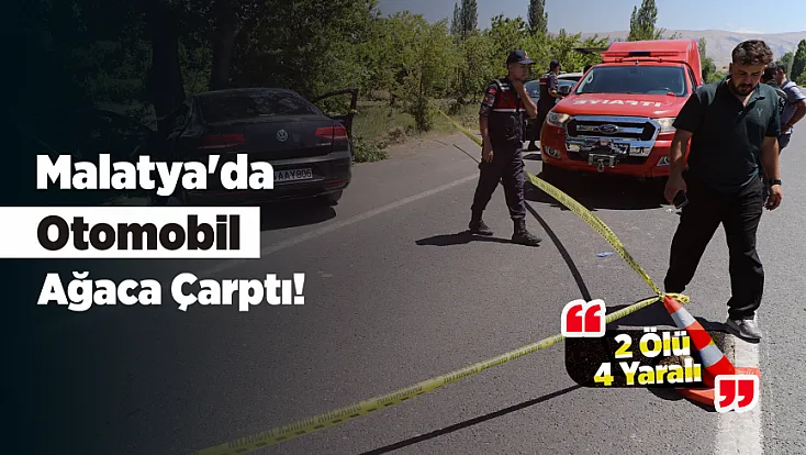 Malatya'da Feci Kaza! Ağaca Çarpan Otomobilde Can Kaybı Arttı