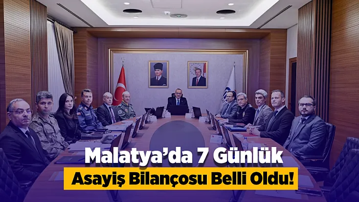 Malatya’da Güvenlik Raporu Açıklandı! İşte Rakamlar