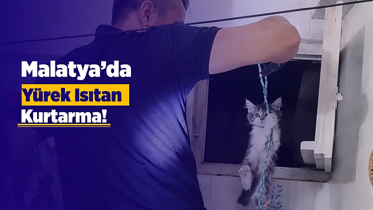 Malatya'da Havalandırma Boşluğundaki Minik Can Kurtuldu!