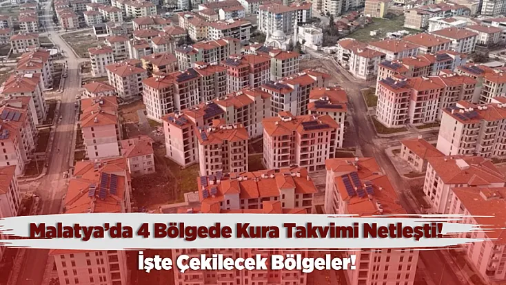 Malatya'da Heyecanlı Bekleyiş! Konut ve Dükkanların Hak Sahipleri Seçiliyor