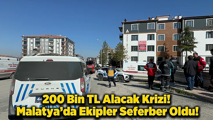 Malatya'da İnşaatın Tepesinde Ödeme Gerginliği: Paraları Yatana Kadar Aşağı İnmediler!