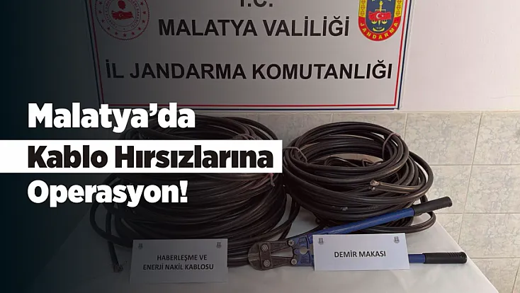 Malatya'da Kablo Hırsızlığı Operasyonu! Aylar Süren Takip Sonrası 3 Şüpheli Tutuklandı