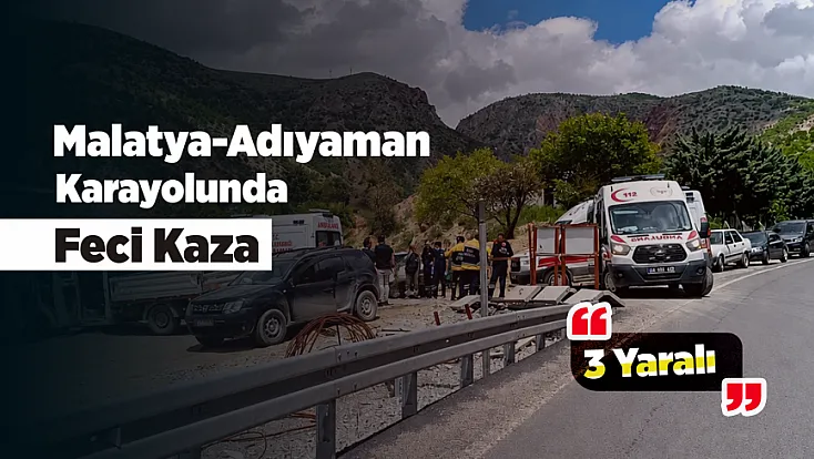 Malatya'da Kamyonet Şantiyeye Daldı! Prefabrik Duvara Çarparak Durabildi