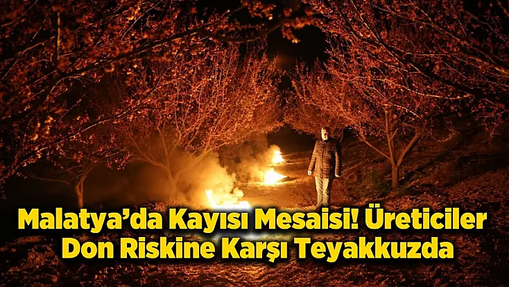 Malatya’da Kayısı Nöbeti! Ekipler ve Üreticiler Sabaha Kadar Bahçedeydi