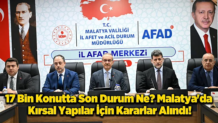 Malatya’da Kırsal Konutlar İçin Toplantı: Hedef Yaz Aylarına Kadar Tamamlamak!