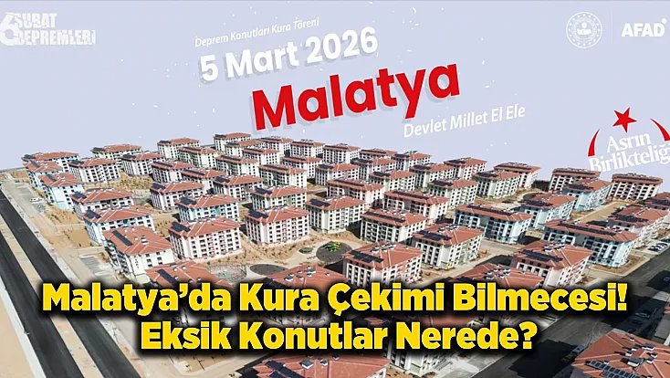 Malatya'da Kura Şoku! Açıklanan Konut Sayısı İle Çekilen Kura Tutmadı