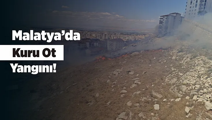 Malatya'da Kuru Ot Yangını Paniği! Mahalle Duman Altında Kaldı