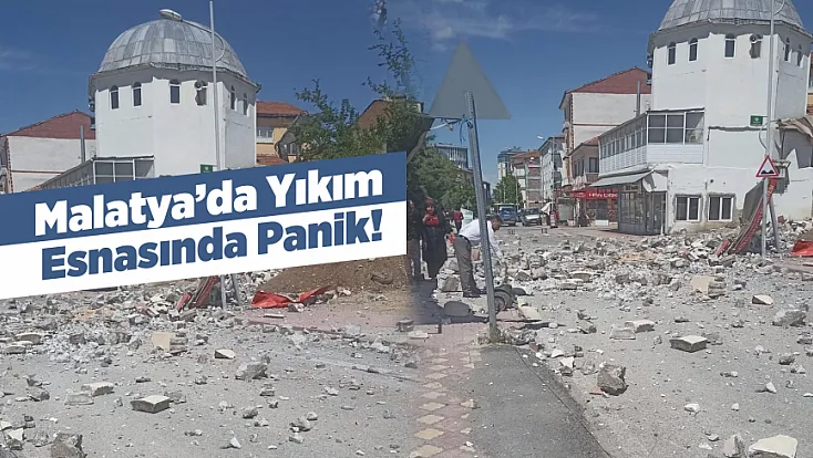 Malatya’da Minare Yıkımı Tartışma Yarattı! Esnaf Zarara Uğradı