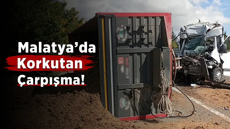 Malatya'da Minibüs Traktöre Çarptı!