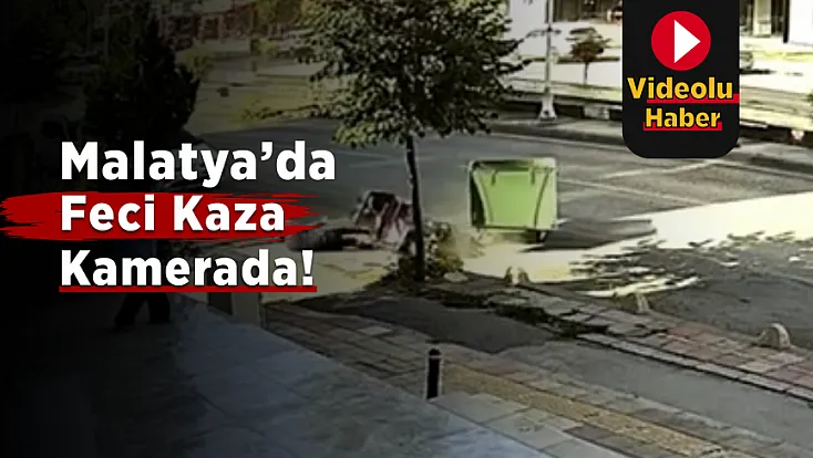 Malatya’da Motosikletliyi Yola Savuran Kaza Kamerada!