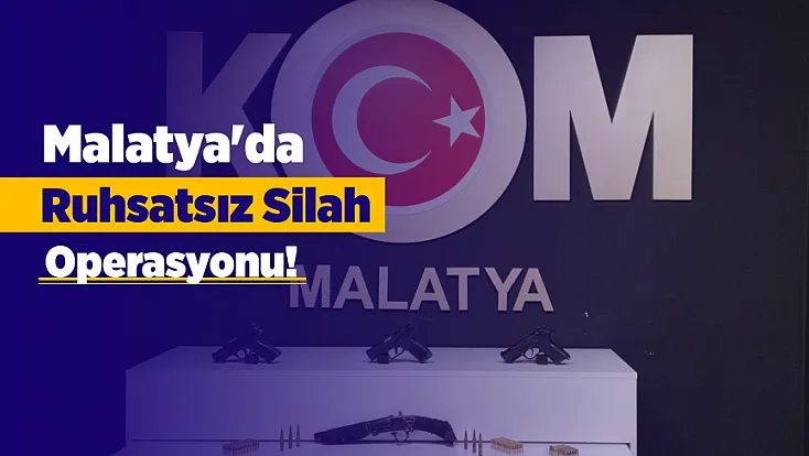 Malatya'da Ruhsatsız Silah Operasyonu! Çok Sayıda Silah ve Mühimmat Ele Geçirildi