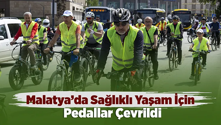 Malatya’da Sağlıklı Yaşam İçin Pedallar Döndü! Yeşilay Bisiklet Turu Yoğun İlgi Gördü