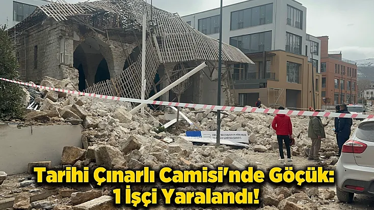 Malatya'da Tarihi Cami Restorasyonunda Duvar Çöktü: 1 Yaralı