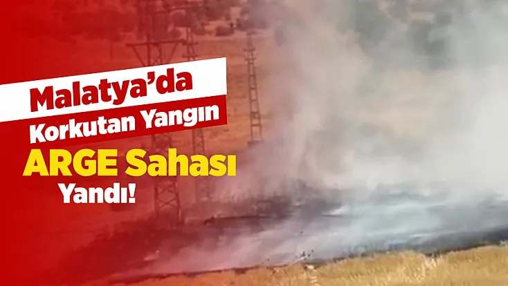Malatya'da Tarımsal Araştırma Sahasında Yangın!
