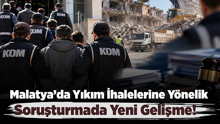 Malatya’da Yıkım İhalelerine Yönelik Soruşturmada Yeni Gelişme! 14 Kişi Tutuklandı