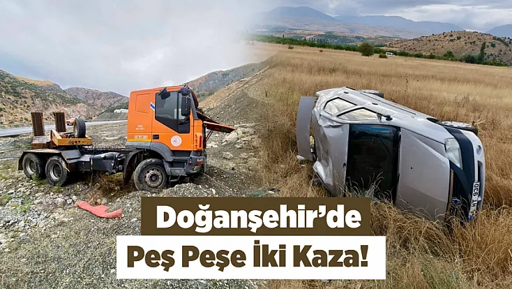 Malatya Doğanşehir’de İki Ayrı Trafik Kazası! 4 Yaralı