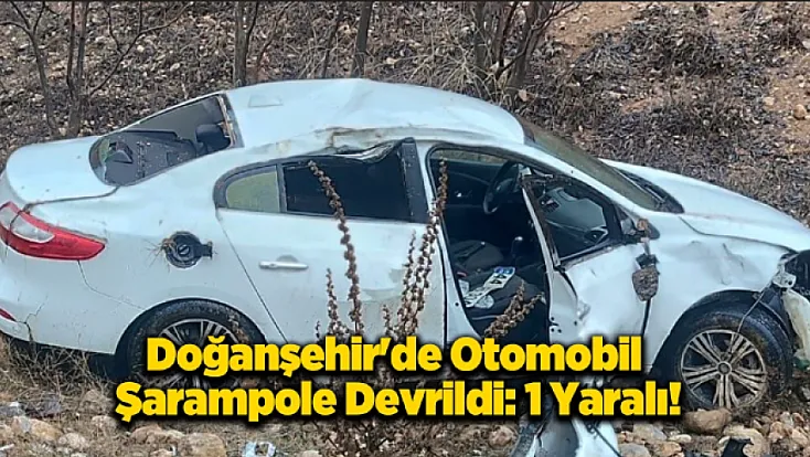 Malatya Doğanşehir'de Otomobil Şarampole Yuvarlandı: Sürücü Yaralandı!