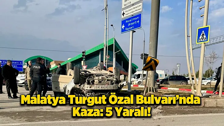 Malatya Hava Lojmanları Kavşağında Otomobil Takla Attı! Yaralılar Var