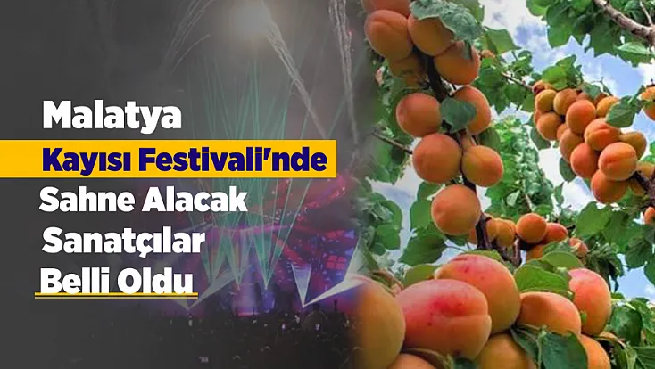 Malatya Kayısı Festivali İçin Geri Sayım Başladı! Ünlü İsimler Sahne Alacak