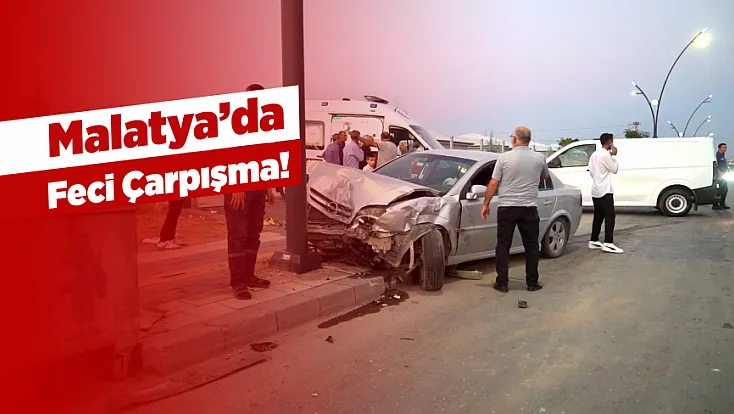 Malatya-Sivas Yolunda Feci Çarpışma! 2 Kişi Yaralandı