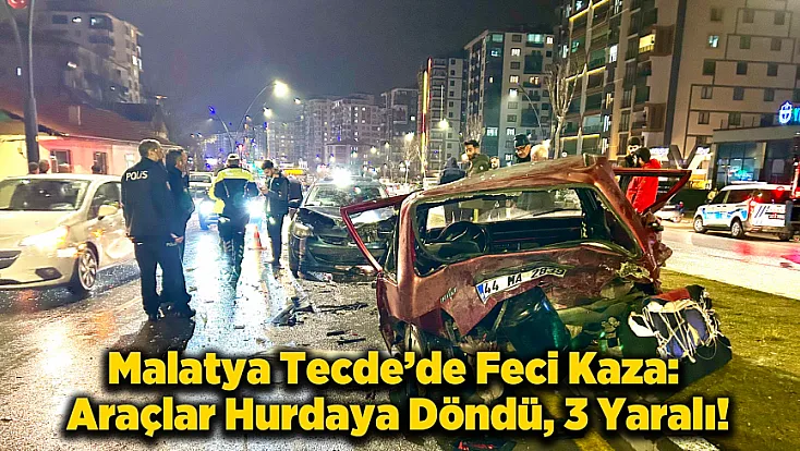 Malatya Tecde’de Trafik Kazası: 3 Kişi Yaralandı