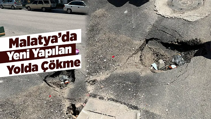 Malatya Tevfik Temelli Caddesi’nde Yolda Çökme Meydana Geldi!