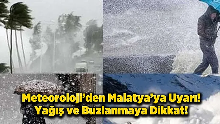 Meteoroloji Uyardı: Malatya’da Kar ve Buzlanma Riski