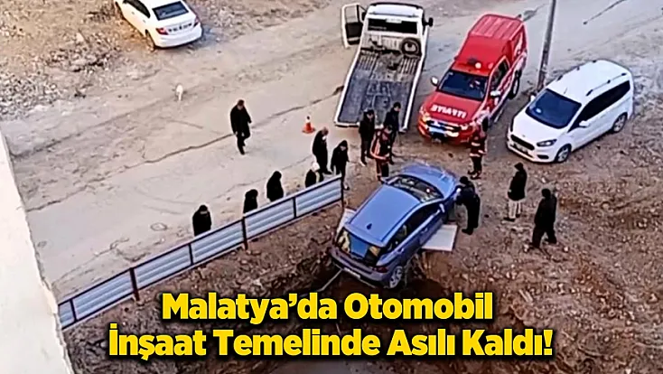 Mimarsinan Caddesi’nde Otomobil Metrelerce Derinlikteki Temelin Ucunda Durdu!