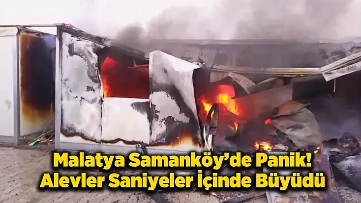 Samanköy’de Korkutan Yangın: Konteyner Kül Oldu