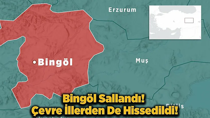 Bingöl'de 4.4 Büyüklüğünde Deprem